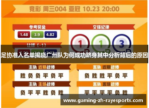 足协准入名单揭晓广州队为何成功跻身其中分析背后的原因 足协准入名单揭晓广州队为何成功跻身其中分析背后的原因